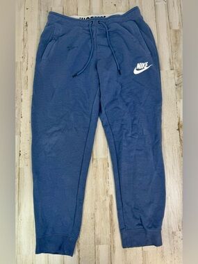Nike Men's Blue Sweatpants Size Large Elastic Waist Activewear